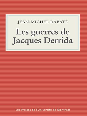 cover image of Les guerres de Jacques Derrida